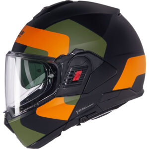 Каска Nolan N120-1 Omocromo N-Com 345 Black Orange Green - Гланц ECE 22.06