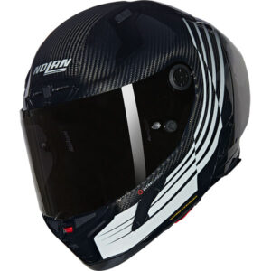 Каска Nolan X-804 RS Ultra Carbon Ala 345 Black White - Гланц ECE 22.06