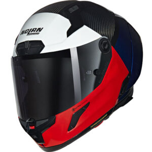 Каска Nolan X-804 RS Ultra Carbon Blocco 348 Black Red Blue White - Гланц ECE 22.06