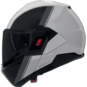 Каска Nolan N120-1 Verniciatura Speciale N-Com 356 White Black Gray - Гланц ECE 22.06