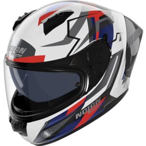Каска Nolan N60-6 Sport Corsa 355 Metal White Blue Red - Гланц ECE 22.06