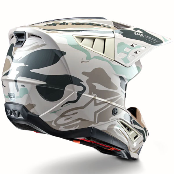 Каска ALPINESTARS SM5 Mineral ECE 22.06 - Warm Gray Celadon Green Glossy - Image 2