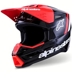 Kаска Alpinestars SM3 Radium - Black Red Fluo White ECE 22.06 - Image 2