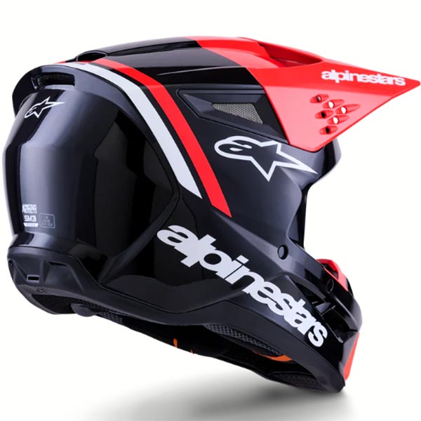 Kаска Alpinestars SM3 Radium - Black Red Fluo White ECE 22.06 - Image 3